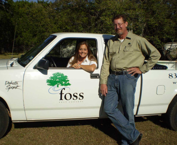 Doug and Rie Foss in Service Truck